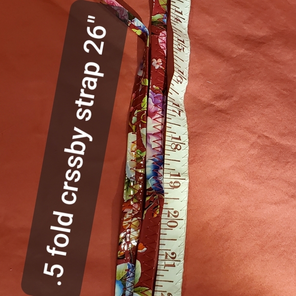 Patent shine man made crssbdy wallet floral bright - Picture 8 of 8